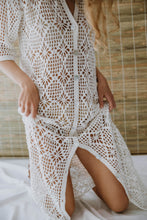 Load image into Gallery viewer, Maggie Crochet Midi Dress - Cream
