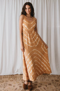 Mari Tie Dye Midi Dress - Doe