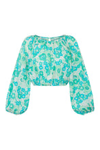 Load image into Gallery viewer, Lou Lou Cropped Blouse - Sapphire
