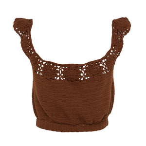 Valentina Crochet Top - Chocolate